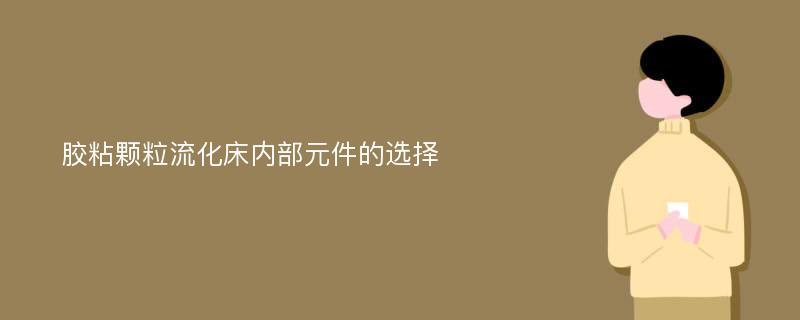 胶粘颗粒流化床内部元件的选择