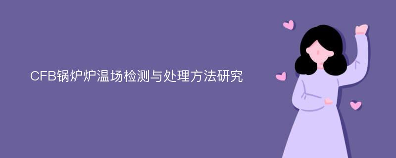 CFB锅炉炉温场检测与处理方法研究