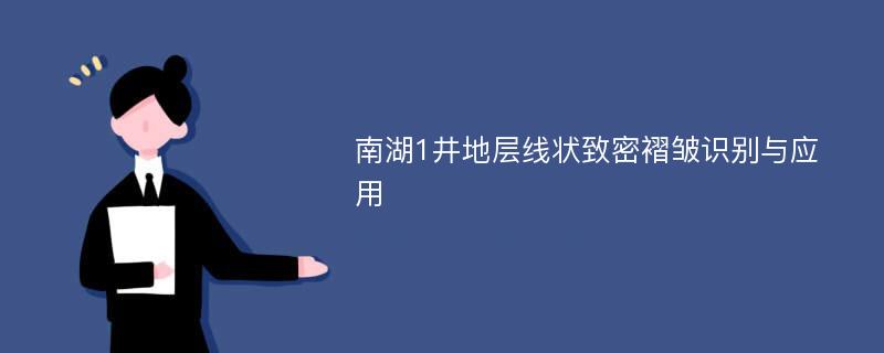 南湖1井地层线状致密褶皱识别与应用